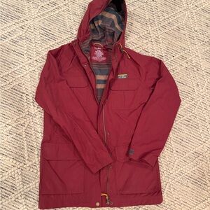 L.L. Bean Men's Maroon Hooded Field Jacket